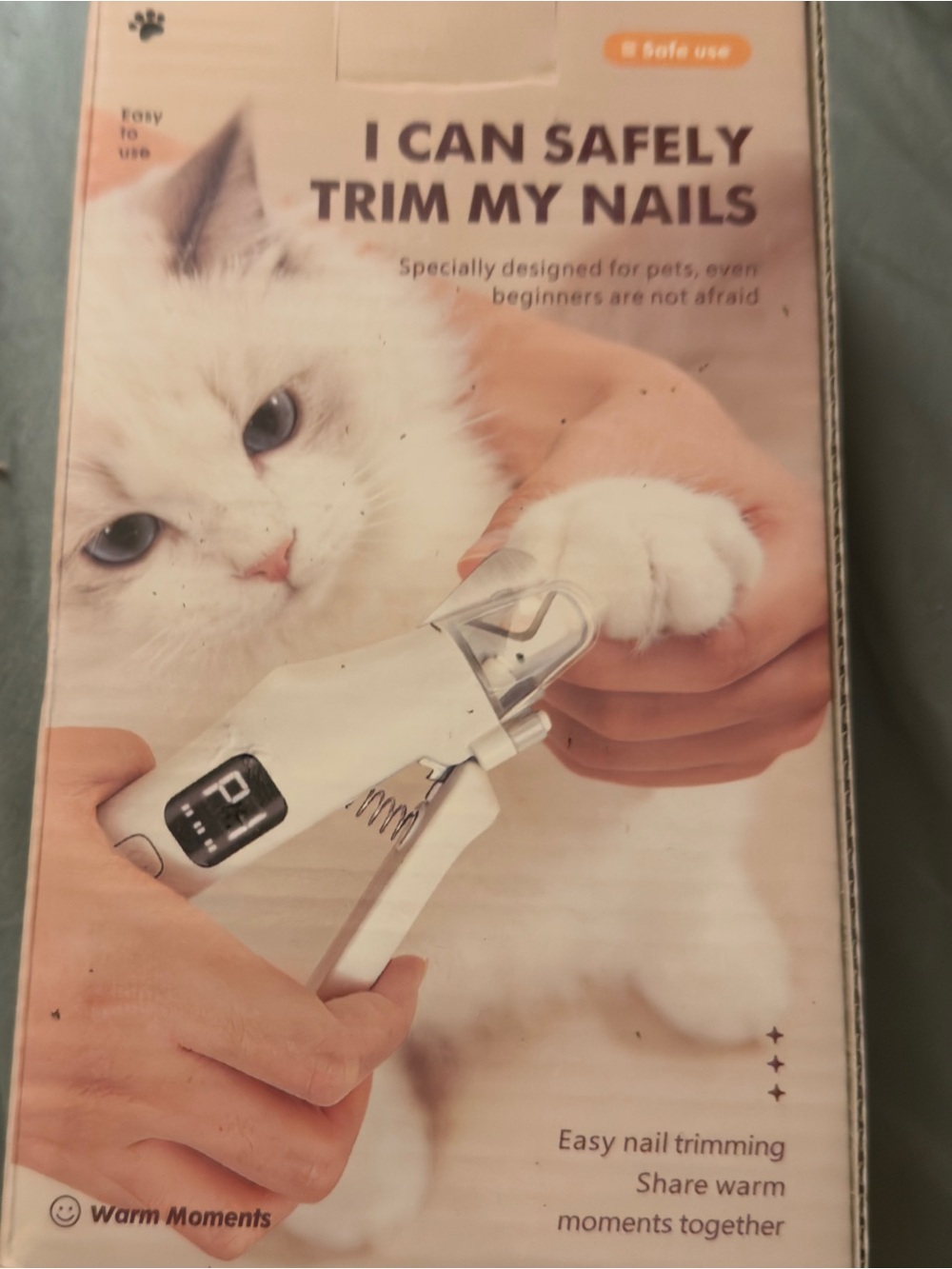 White Pet Nail Trimmer for Small Pets - Precision Grooming